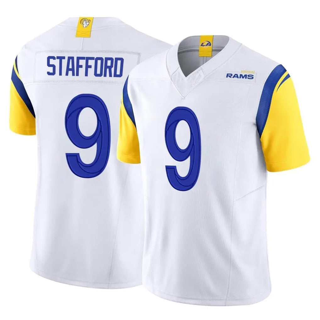 LA.Rams #9 Matthew Stafford Player White Limited Vapor F.U.S.E. Home Game STECN Stitched Jerseys