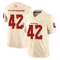 A.Cardinals #42 Dadrion Taylor-Demerson Player Cream Rivalries Collection Vapor Limited Home Game STECN Stitched Jerseys
