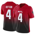A.Falcons #4 Jahan Dotson Player Red Vapor F.U.S.E. Limited Home Game STECN Stitched Jerseys
