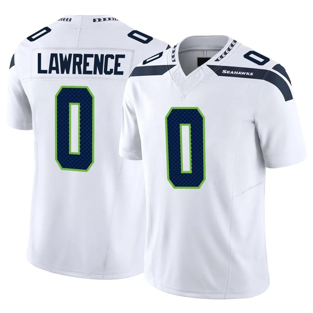 S.Seahawks #0 DeMarcus Lawrence Player White Limited Vapor F.U.S.E. Home Game STECN Stitched Jerseys