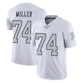 LV.Raiders #74 Kolton Miller Player White Limited Color Rush Home Game STECN Stitched Jerseys