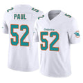 M.Dolphins #52 Patrick Paul Player White Limited Vapor F.U.S.E. Home Game STECN Stitched Jerseys