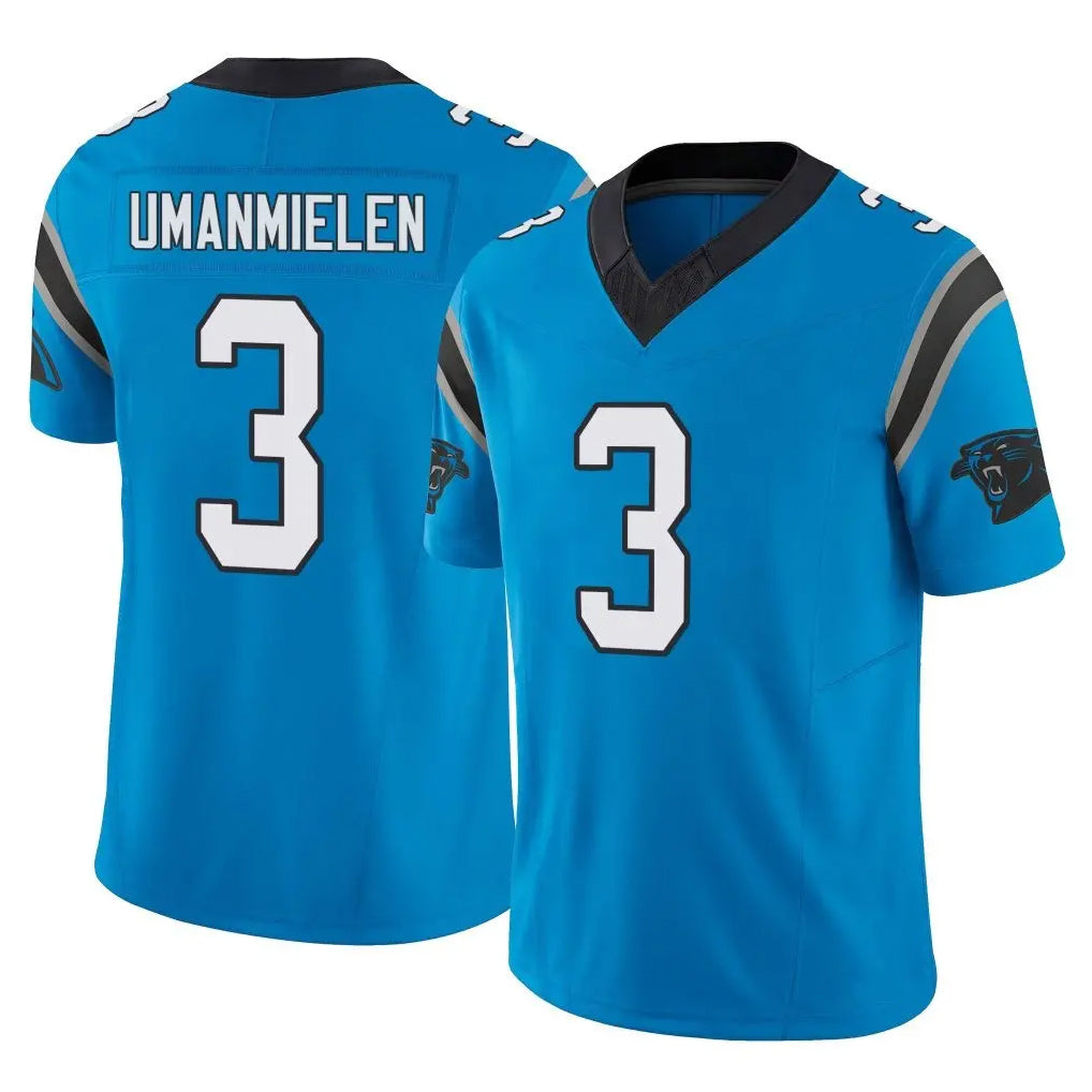C.Panthers #3 Princely Umanmielen Player Blue Vapor F.U.S.E. Limited Home Game STECN Stitched Jerseys