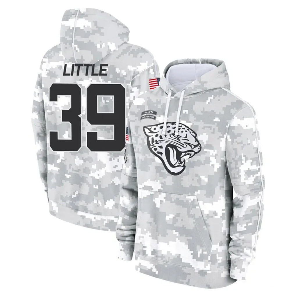 J.Jaguars #39 Cam Little Player Arctic Camo Salute to Service Hoodies Limited Game STECN Stitched Jerseys