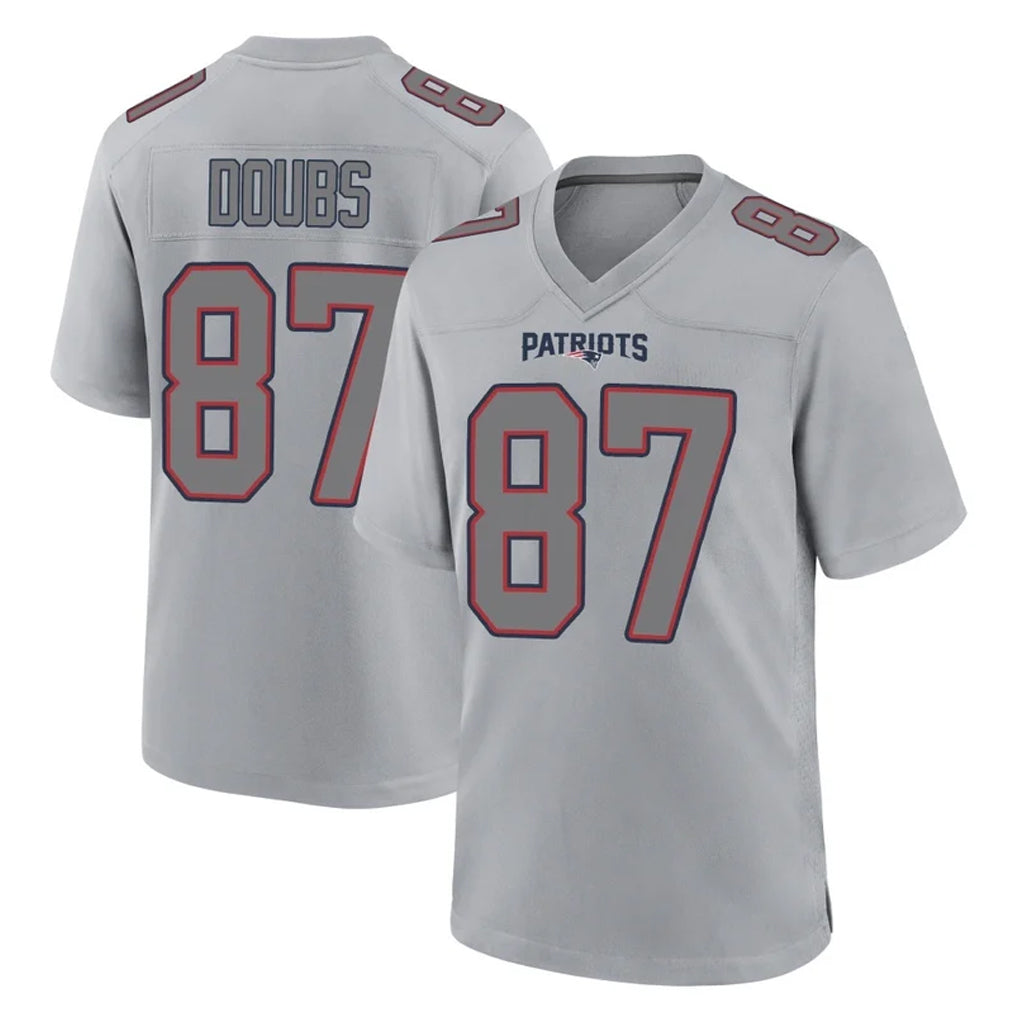 NE.Patriots #87 Romeo Doubs Player Gray Fashion Limited Home Game STECN Stitched Jerseys