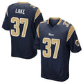 LA.Rams #37 Quentin Lake Player Navy Home Game STECN Stitched Jerseys