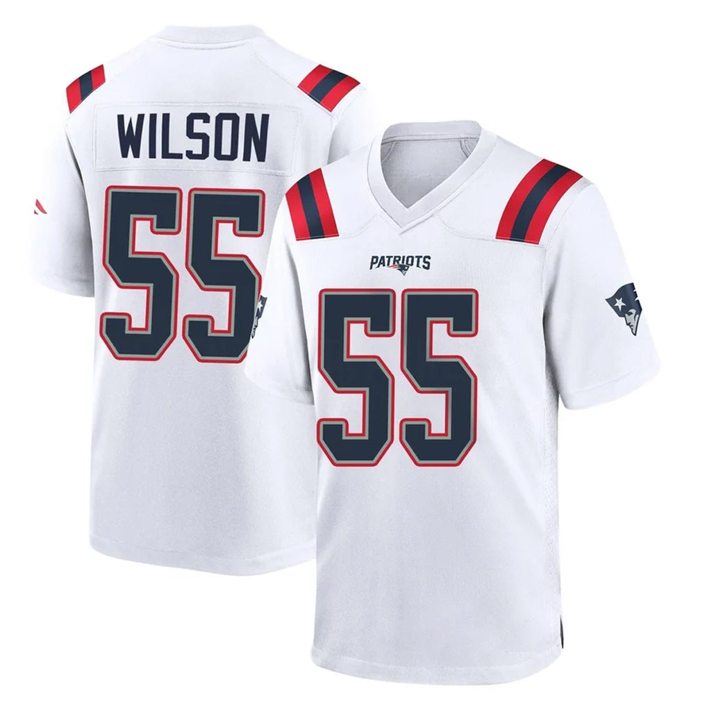 NE.Patriots #55 Jared Wilson Player White Home Game Ddoa Stitched Jerseys
