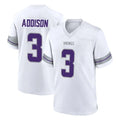 M.Vikings #3 Jordan Addison Player White Alternate Home Game STECN Stitched Jerseys