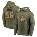 D.Cowboys #56 Cooper Beebe Player Olive Salute to Service Pullover Hoodies Home Game STECN Stitched Jerseys