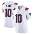 NE.Patriots #10 Drake Maye Player White Vapor Untouchable Home Game STECN Stitched Jerseys
