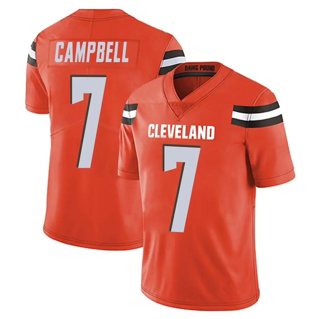 C.Browns #7 Tyson Campbell Player Orange Alternate Vapor Untouchable Limited Home Game STECN Stitched Jerseys