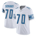 D.Lions #70 Juice Scruggs Player White Limited Vapor Untouchable Home Game STECN Stitched Jerseys