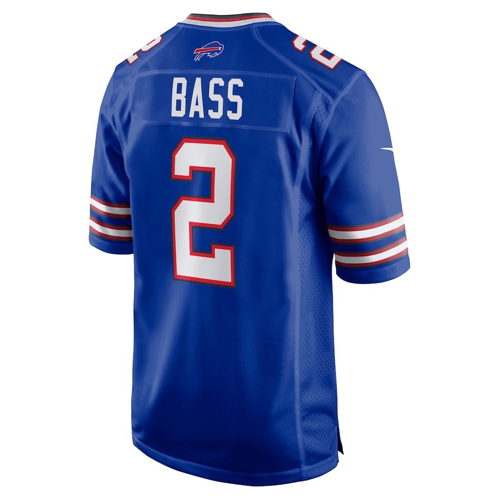 STECN B.Bills #2 Tyler Bass Royal Game Player Jersey