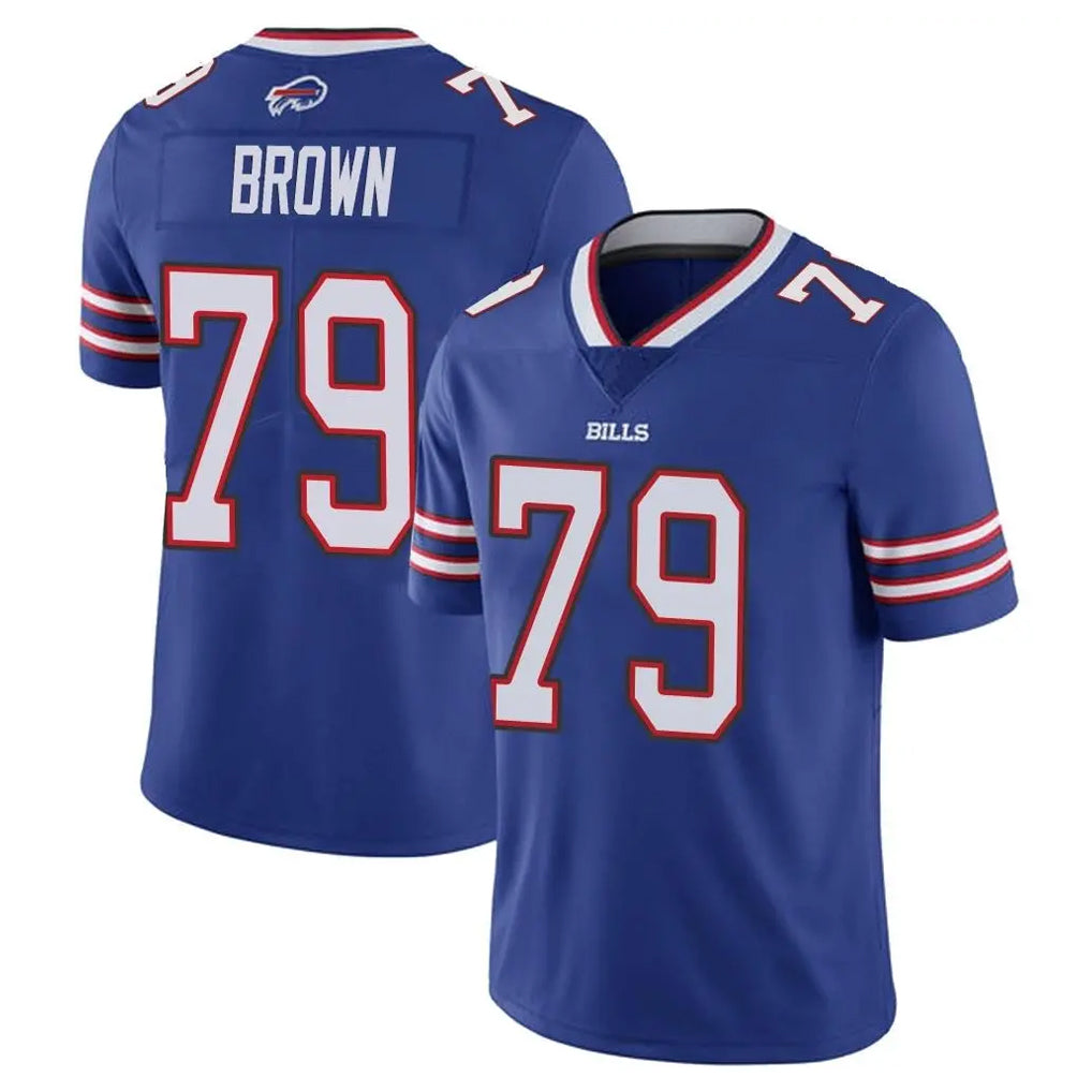B.Bills #79 Spencer Brown Player Royal Vapor Untouchable Limited STECN Stitched Jerseys