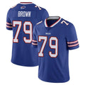 B.Bills #79 Spencer Brown Player Royal Vapor Untouchable Limited STECN Stitched Jerseys