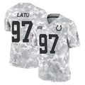 IN.Colts #97 Laiatu Latu Player Arctic Camo Salute To Service Limited Game STECN Stitched Jerseys