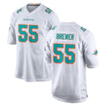 M.Dolphins #55 Aaron Brewer Player White Limited Home Game STECN Stitched Jerseys