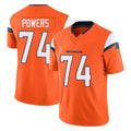 D.Broncos #74 Ben Powers Player Orange Vapor F.U.S.E. Limited Home Game STECN Stitched Jerseys
