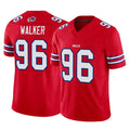 B.Bills #96 Deone Walker Player Red Vapor F.U.S.E. Jersey Limited Home Game STECN Stitched Jerseys
