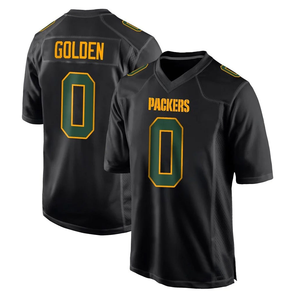 GB.Packers #0 Matthew Golden Player Black Fashion Home Game STECN Stitched Jerseys