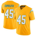 LA.Chargers #45 Tuli Tuipulotu Player Gold Limited Vapor F.U.S.E. Home Game STECN Stitched Jerseys