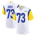LA.Rams #73 Steve Avila Player White Home Game STECN Stitched Jerseys