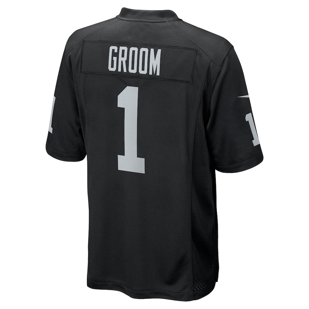 STECN LV.Raiders #1 Groom Black Game Jersey
