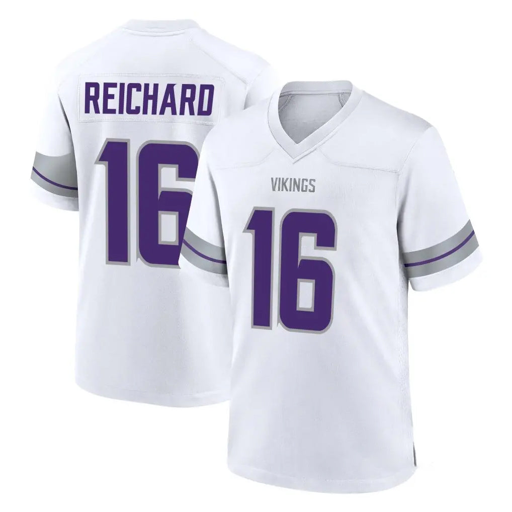 M.Vikings #16 Will Reichard Player White Alternate Home Game STECN Stitched Jerseys