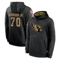A.Cardinals #70 Paris Johnson Jr. Player Black Salute to Service Sideline Performance Pullover Hoodies Home Game STECN Stitched Jerseys