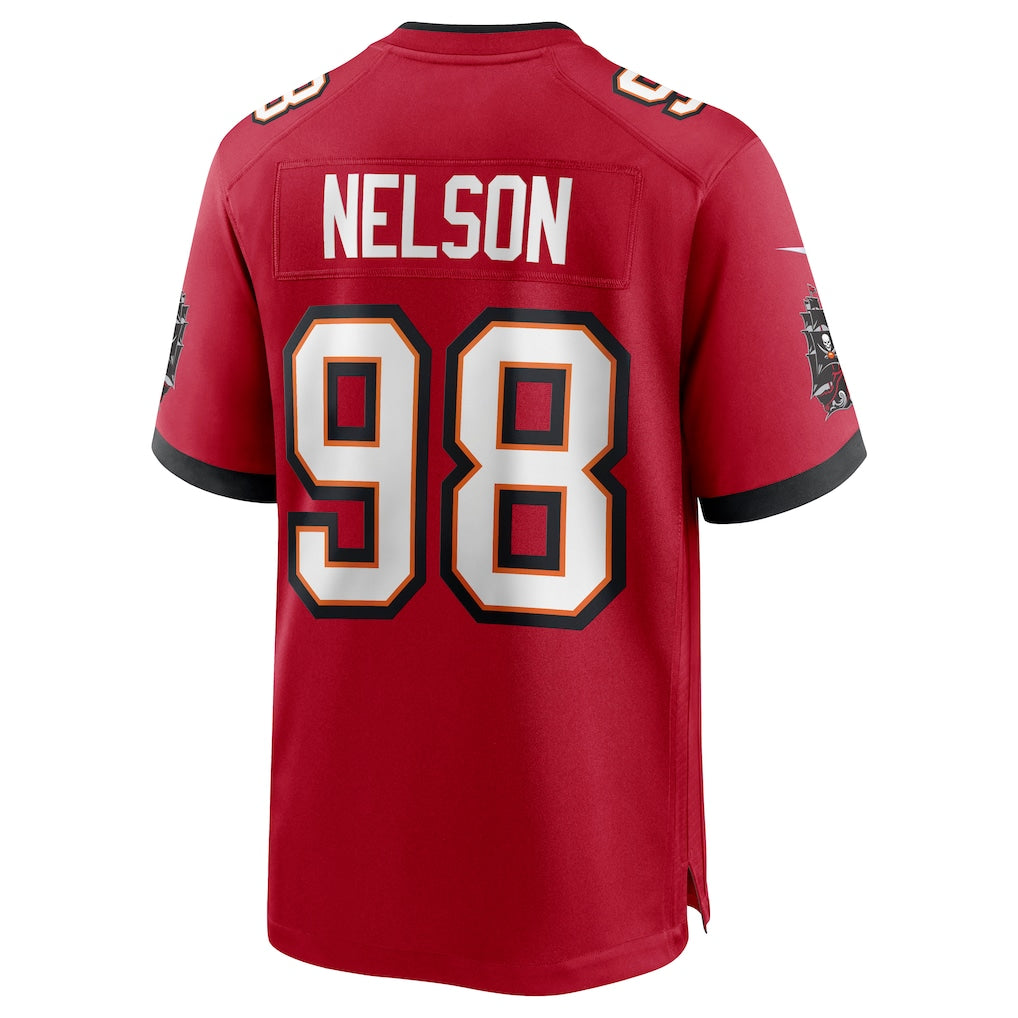 STECN TB.Buccaneers #98 Anthony Nelson Red Game Jersey
