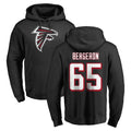 A.Falcons #65 Matthew Bergeron Player Black LOGO Pullover Hoodies Home Game STECN Stitched Jerseys