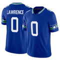 S.Seahawks #0 DeMarcus Lawrence Player Royal Limited Throwback Vapor F.U.S.E. Home Game STECN Stitched Jerseys