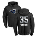 LA.Rams #35 Jaylen Watson Player Black Pullover Hoodie Limited Game STECN Stitched Jerseys