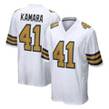NO.Saints #41 Alvin Kamara Player White Alternate Home Game STECN Stitched Jerseys