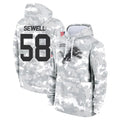 D.Lions #58 Penei Sewell Player Arctic Camo Salute to Service Hoodies Limited Game STECN Stitched Jerseys