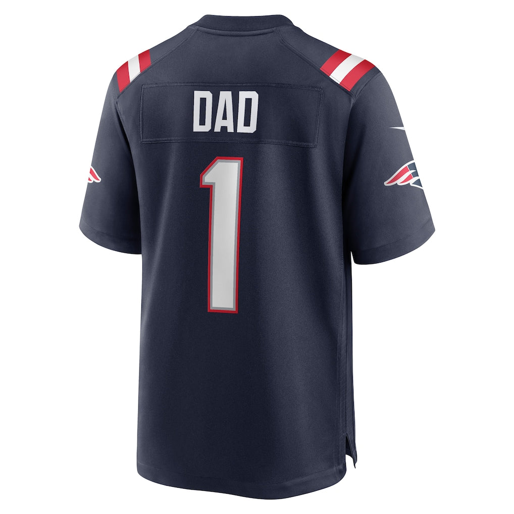 STECN NE.Patriots #1 Dad Navy Game Jersey