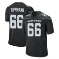 NY.Jets #66 Joe Tippmann Player Stealth Black Home Game STECN Stitched Jerseys