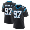 C.Panthers #97 Bobby Brown III Player Black Limited Home Game STECN Stitched Jerseys