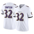 B.Ravens #32 Trenton Simpson Player White Vapor F.U.S.E. Limited Home Game STECN Stitched Jerseys