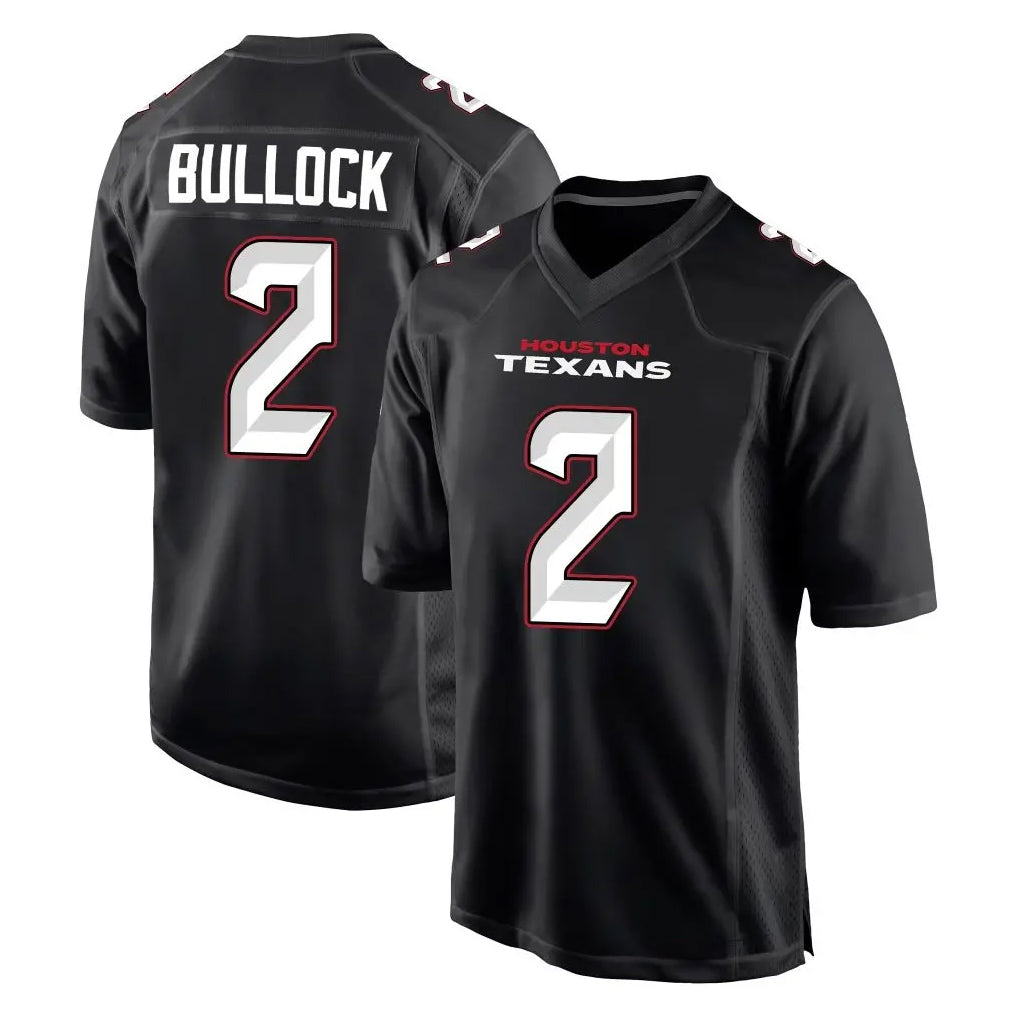 H.Texans #2 Calen Bullock Player Carbon Black Fashion Home Game STECN Stitched Jerseys