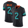 M.Dolphins #2 Malik Willis Player Black Limited Pitch Rivalries Collection Home Game STECN Stitched Jerseys