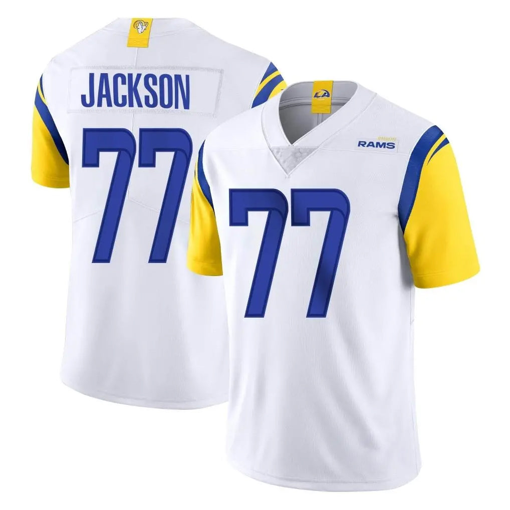 LA.Rams #77 Alaric Jackson Player White Limited Vapor Untouchable Home Game STECN Stitched Jerseys