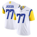 LA.Rams #77 Alaric Jackson Player White Limited Vapor Untouchable Home Game STECN Stitched Jerseys
