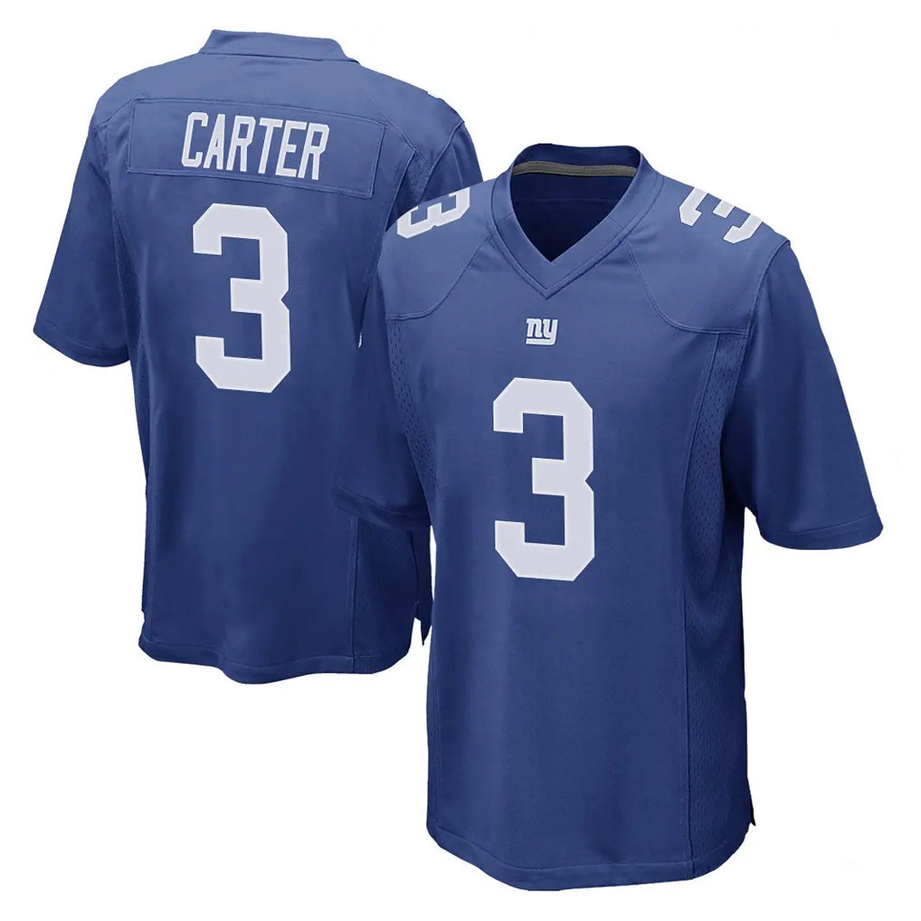 NY.Giants #3 Abdul Carter Player Royal Home Game STECN Stitched Jerseys
