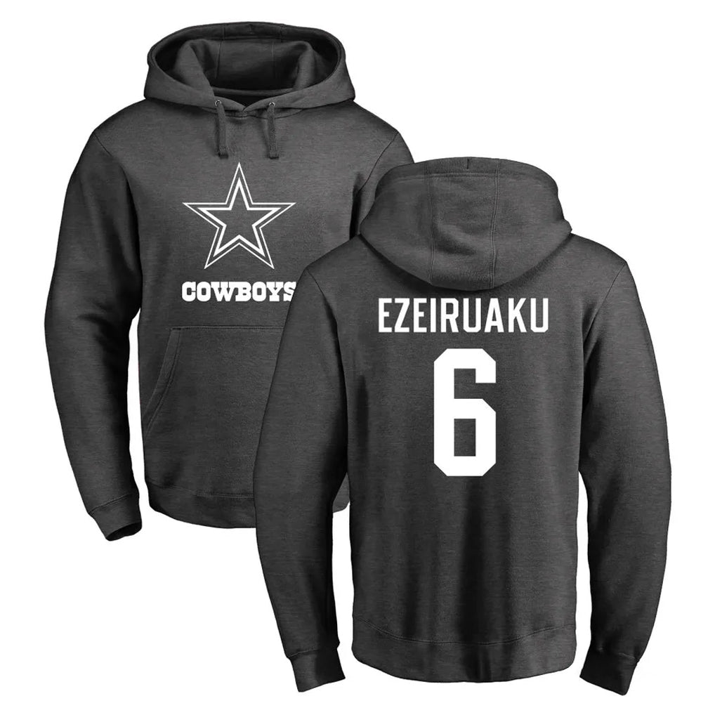 D.Cowboys #6 Donovan Ezeiruaku Player Ash One Color Pullover Hoodie Limited STECN Stitched Jerseys