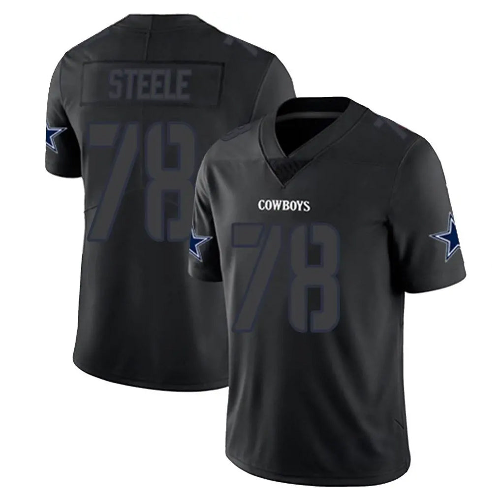 D.Cowboys #78 Terence Steele Player Black Impact Limited Home Game STECN Stitched Jerseys