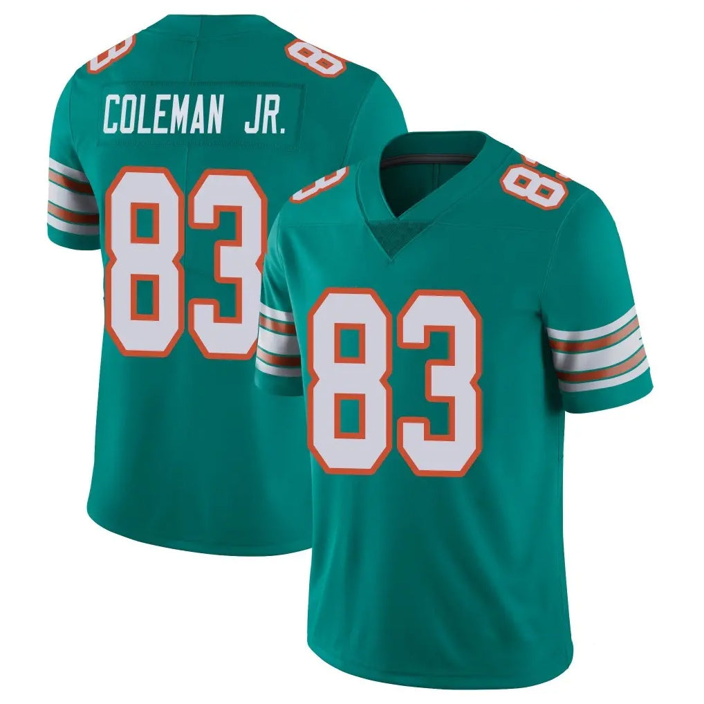 M.Dolphins #83 Kevin Coleman Jr. Player Aqua Limited Alternate Vapor Untouchable Home Game STECN Stitched Jerseys