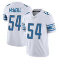 D.Lions #54 Alim McNeill Player White Limited Vapor Untouchable Home Game STECN Stitched Jerseys