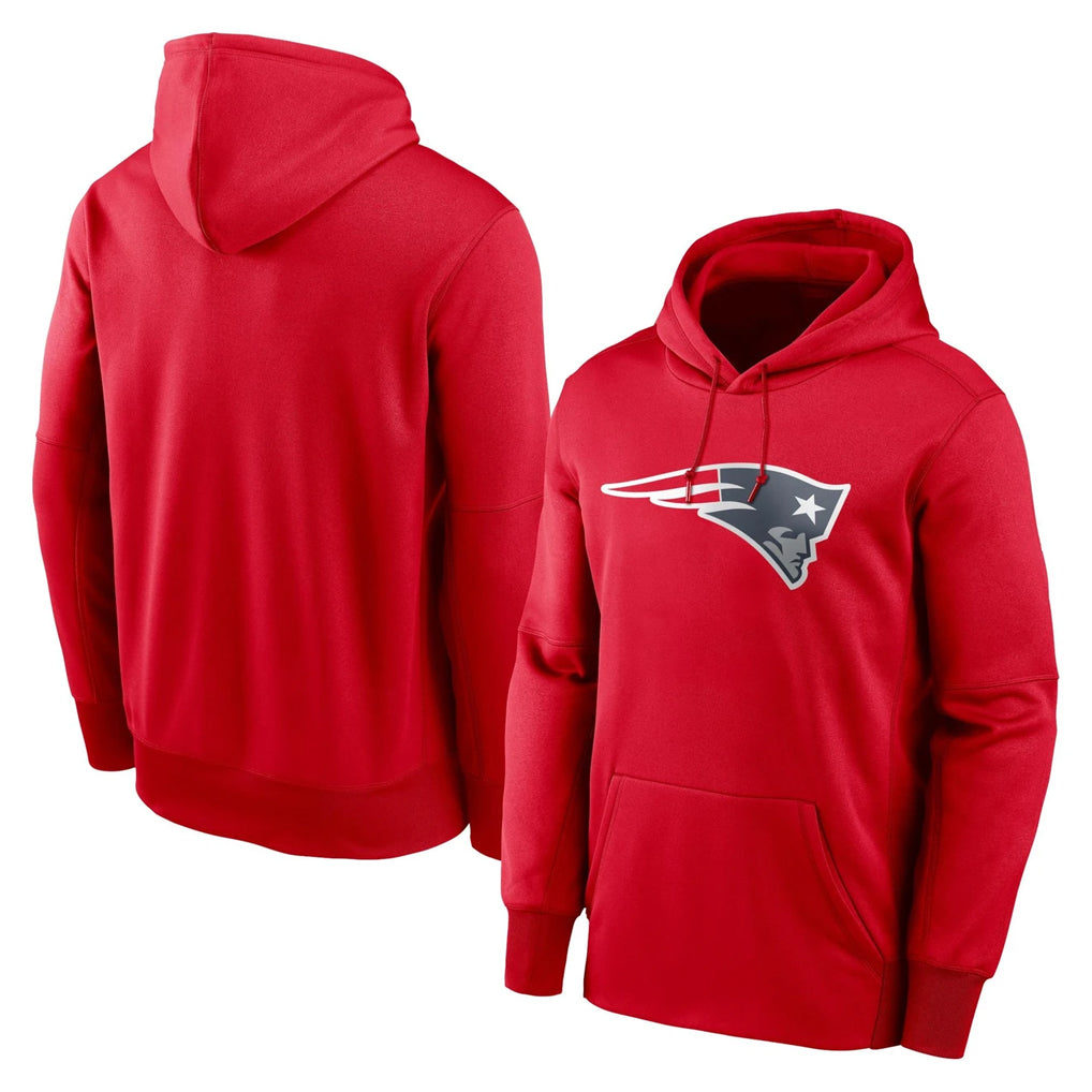 NE.Patriots ## Patriots Blank Player Red LOGO Pullover Hoodies Home Game STECN Stitched Jerseys