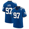 IN.Colts #97 Laiatu Latu Player Royal Alternate Indiana Nights Home Game STECN Stitched Jerseys
